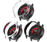 Compatible con Samsung Galaxy Watch 5 Pro 45 mm Hard PC Case Edge Protector Bumper Frame Cover Resistente a los golpes para Galaxy Watch 5 Pro 45 mm (3 unidades)