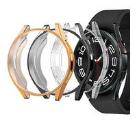 Compatible con Samsung Galaxy Watch 6 Classic 43 mm funda 2023, suave TPU cubierta alrededor de la funda protectora de pantalla resistente a los arañazos para Samsung Galaxy Watch 6 Classic 47 mm,