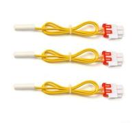 Compatible con Samsung Rs21 Sensor de temperatura de descongelación de refrigerador Da3200006w Cable amarillo de 60 cm de largo 5 K Ohm de resistencia, paquete de 3 unidades para refrigerador