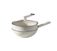 Compatible con sartenes antiadherentes de cerámica sin revestimiento de titanio, sartenes de fondo plano for uso doméstico, estufas electromagnéticas de gas especiales.(32cm)