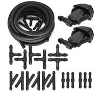Compatible Con Saturn Para Aura 2007 2008 2009 2010 2X Repuesto De Limpiaparabrisas Delantero De Coche Lavadora Boquilla De Chorro Manguera Parabrisas Con Kit Conectores Boquilla Lavaparabrisas