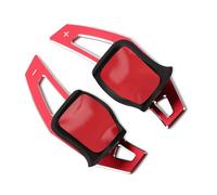 Compatible Con Seat Para Leon 2012 2013 2014 2009 2010 2011 Para Leon 2 Cubierta Extensión Para Las Levas De Cambio Del Volante Del Interior Del Coche Levas cambio volante(Rojo)