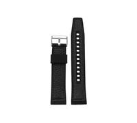 Compatible con Seiko SOLAR SNKP27 SNKP25 SNKP23 for hombre de 22mm Correa de reloj(B Black-silver)
