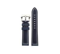 Compatible con Seiko SOLAR SNKP27 SNKP25 SNKP23 for hombre de 22mm Correa de reloj(Blue-silver)
