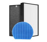 Compatible Con Sharp, KC-D61 KC-D60 FZ-D60HFE FZ-D60DFE FZ-G60DFE FZ-A60MFE KC-D61R-W KC-D60E KC-G60E KC-D60Y KC-D70 Filtro Humidificador Purificador De Aire(3pcs)