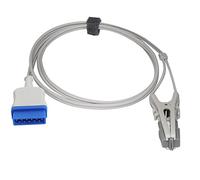 Compatible con Sino-k para GE Marquette Sensor de Spo2 veterinario Clip de lengua de oreja Animal Tecnología Nellcor 9.8 pies 11 pines Conector Aprobado por la FDA/CE