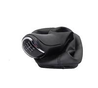 Compatible con Skoda Fabia 1 MK1 2000-2008, perilla de palanca de cambios manual de 5/6 velocidades de cuero para botas de embrague (6 unidades)