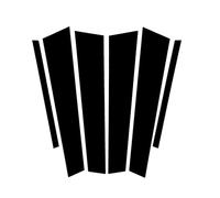 Compatible Con Skoda Para Octavia 2015 2016 2017 2018 2019 6 Piezas Postes Pilares Pulidos Cubierta Moldura Ventana Automóvil Pegatina Exterior Columna BC postes pilar ventana coche