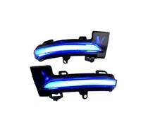 Compatible Con Skoda Para Octavia Mk3 5E 2013 2014 2015 2016 2017 2018 2019 Espejo Retrovisor Intermitente Luz De Señal Giro Marcador Lateral De Coche(Blue and yellow)