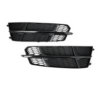 Compatible con SLine para A6 C7 A6L 2015 2016 2017 2018, cubierta de rejilla de luz antiniebla, cubierta de lámpara de parrilla frontal 4G0807681AN (negro