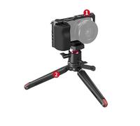 Compatible con SmallRig 3538B, Compatible con Jaula de cámara Mejorada Sony ZV-E10 con Mango de Silicona y Placa de liberación rápida(Cage Kit 3)