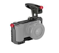 Compatible con SmallRig 3538B, Compatible con Jaula de cámara Mejorada Sony ZV-E10 con Mango de Silicona y Placa de liberación rápida(Cage Kit 4)