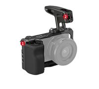 Compatible con SmallRig 3538B, Compatible con Jaula de cámara Mejorada Sony ZV-E10 con Mango de Silicona y Placa de liberación rápida(Cage Kit 1)
