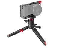 Compatible con SmallRig 3538B, Compatible con Jaula de cámara Mejorada Sony ZV-E10 con Mango de Silicona y Placa de liberación rápida(Cage Kit 6)