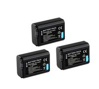 Compatible con Sony NP-FW50 Batería for Cámara + Cargador | 7,4 V, 2000 mAh, for Alpha a6500, a6300, a6000, a5000, a3000, NEX-3, a7R, a7S, NEX-7(3Battery)