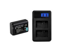 Compatible con Sony NP-FW50 Batería for Cámara + Cargador | 7,4 V, 2000 mAh, for Alpha a6500, a6300, a6000, a5000, a3000, NEX-3, a7R, a7S, NEX-7(1 Battery 1 Charger)