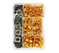Compatible Con Suzuki Para GSX-S750 Para SV650 Para GSXS1000 Kit De Pernos Carenado Motocicleta Juego Tornillos Clip De Sujeción Juego De Pernos Y Tuercas De Tornillo Tornillos Pernos Moto(Yellow)