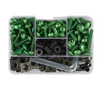 Compatible Con Suzuki Para GSX-S750 Para SV650 Para GSXS1000 Kit De Pernos Carenado Motocicleta Juego Tornillos Clip De Sujeción Juego De Pernos Y Tuercas De Tornillo Tornillos Pernos Moto(Green)