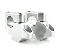 Compatible Con Suzuki Para V-Strom 250 Para DL650 2016-2024 Para DL1000 2002-2019 Adaptador De Abrazadera Montaje Elevador Barra De Grasa Para Manillar De Motocicleta Elevadores Manillar moto(Silver)