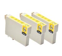 Compatible con T0801 T0802 T0803 T0804 T0805 T0806 Cartucho de tinta de color de ajuste universal para la foto de lápiz óptico R265 RX610 Modelos de impresora Reemplazo de terceros(3pcs Yellow)