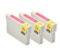 Compatible con T0801 T0802 T0803 T0804 T0805 T0806 Cartucho de tinta de color de ajuste universal para la foto de lápiz óptico R265 RX610 Modelos de impresora Reemplazo de terceros(3pcs Magenta)