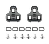 Compatible con tacos de bicicleta, con aspecto y RC7, flotador de 0/4.5/9 grados, placas de pedal de carretera antideslizantes, memoria de posición, nailon ligero, rojo (gris de 4.5 grados)