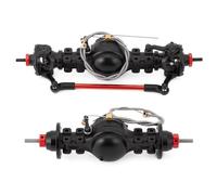 Compatible con Tamiya 1/14 RC Camión Remolque Piezas De Mejora Accesorios Eje Aleación De Metal Eje Diferencial Delantero Trasero Engranaje De Acero Incorporado Piezas Accesorio RC(Front and Rear)