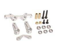 Compatible con Tamiya DT04 58741 1/10 RC Accesorios De Modificación De Actualización De Coche Piezas Componente De Dirección De Metal Accesorios Coches RC(Red)