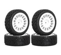 Compatible Con Tamiya Para TT01 Para TT02 XV01 Para HSP Para HPI 1/10 1/12 Piezas Para Coche RC Rueda Hexagonal De 12 Mm Neumáticos De Goma Con Diámetro Exterior De 68Mm Neumático de coche RC(White)