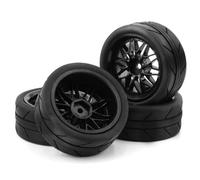 Compatible con Tamiya TT01 TT02 XV01 XV02 PTG-2 para HSP para HPI para Kyosho 1/10 RC para Neumáticos De para Rally Drift Ruedas De Coche De Carretera De 65 Mm RC Ruedas Llantas