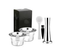 Compatible Con Tchibo, Compatible Con Cafissimo, Máquina De Ajuste De Cápsulas De Café Reutilizables, Piezas De Acero Inoxidable K Fee(Set2)