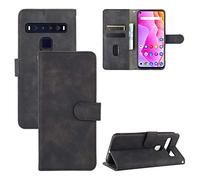 Compatible con TCL 10L / TCL 10 Lite T770H T770B Funda cover stand flip libro gel cartera magnética protección eco piel porta tarjetas compartimento tarjeta (negro)