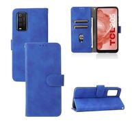 Compatible con TCL 205 / 4187D pantalla pantalla 6.22 funda cover stand flip libro gel cartera protección pantalla magnética eco piel tarjetero compartimento tarjeta (azul)