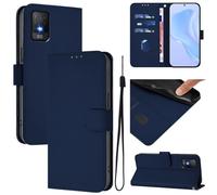 Compatible con TCL 403 / T431A T431D T431E Funda Cover Stand Flip Libro Gel Cartera Protección Pantalla Cierre Magnético Eco Cuero Porta Tarjetas Compartimiento Tarjeta (Azul)