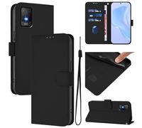 Compatible con TCL 403 / T431A T431D T431E Funda Cover Stand Flip Libro Gel Cartera Protección Pantalla Cierre Magnético Eco Cuero Porta Tarjetas Compartimiento Tarjeta (Negro)