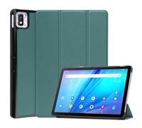 Compatible con TCL Tab 10s 9080G 9081X 10,1 Pulgadas 2021 Funda for Tableta Plegable Triple Funda Delgada de Cuero PU con Soporte(Color:Dark Green,Size:For TCL Tab 10s 9080G)