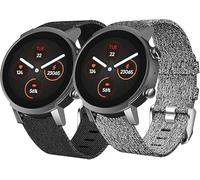 Compatible con TicWatch Atlas,20 mm,22 mm,24 mm, Nueva correa de silicona con hebilla de metal compatible con Ticwatch Atlas,Pro 5 Enduro,Pro 5,Pro 3 Ultra BT/ LTE version,Pro,E2,E3 (Negro+Gris, 22mm)