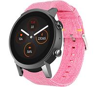 Compatible con TicWatch Atlas,20 mm,22 mm,24 mm, Nueva correa de silicona con hebilla de metal compatible con Ticwatch Atlas,Pro 5 Enduro,Pro 5,Pro 3 Ultra BT/ LTE version,Pro,E2,E3 (Rosa, 20mm)
