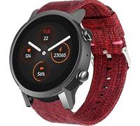 Compatible con TicWatch Atlas,20 mm,22 mm,24 mm, Nueva correa de silicona con hebilla de metal compatible con Ticwatch Atlas,Pro 5 Enduro,Pro 5,Pro 3 Ultra BT/ LTE version,Pro,E2,E3 (Rojo, 24mm)