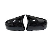 Compatible con Tiida Hatchback 2004-2010 Cubierta de Espejo retrovisor Lateral Adhesivo Embellecedor Exterior de Puerta ABS Aspecto de Carbono Negro (Negro Brillante)