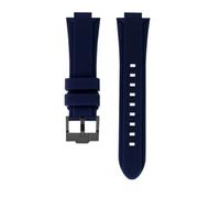 Compatible con TIMEX T2N721 T2N720 T2N739 correa de reloj silicona resistente al agua Hebilla acero inoxidable Correa suave for hombres herramientas gratuitas Pasadores tornillo(Blue Black pin)