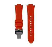 Compatible con TIMEX T2N721 T2N720 T2N739 correa de reloj silicona resistente al agua Hebilla acero inoxidable Correa suave for hombres herramientas gratuitas Pasadores tornillo(Red Black Folding)