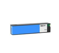Compatible con Tinta Cian HP 556/586/E58650 981Y. | Tinta pigmentada de primera calidad for impresiones empresariales con colores vivos.(1PCS Cyan)