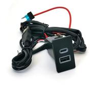 Compatible Con Toyota Para Corolla Para Lc80 Qc3.0 USB Para Tipo C Adaptador Entrada Enchufe Carga Rápida Audio U-Disk Flash 12V 24V Impermeable Puerto USB Coche