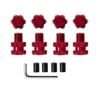 Compatible con Traxxas para MAXX 1/10 RC Piezas De Actualización De Coche Accesorios De Repuesto Metal 17mm Rueda Estriada Adaptador Extendido De para Cubo Hexagonal Piezas Accesorio RC(Red)