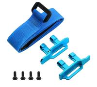 Compatible con Traxxas para MAXX 1/10 RC Piezas De Actualización De Coche Metal 3S 4S Soporte De Batería para Alto con Correa De Batería Piezas Accesorio RC(Blue)