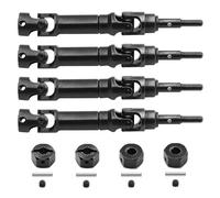 Compatible Con Traxxas Para Mini Para Maxx RC, Piezas De Modificación De Actualización De Coche, Accesorios, 4 Uds., Eje De Transmisión Delantero Y Trasero De Acero CVD Accesorios coches RC(Black)