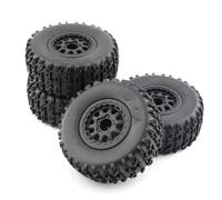 Compatible con Traxxas para Slash para Arrma para SENTON 10SC 1/10 RC Car 4 Piezas 112 Mm Neumáticos para Camión De Recorrido Corto Rueda con Hexágono De 12 Mm RC Coche NeumáTico Piezas