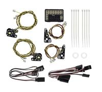 Compatible con Traxxas para TRX-4 para Defender 1/10 RC Crawler Car Upgrade Parts Accesorios Kit De Grupo De Lámparas IC De Luces Delanteras Y Traseras RC Accesorio del Coche
