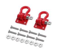 Compatible con Traxxas para TRX4 para Axial para SCX10 D90 1/10 Piezas De Coche Trepador De Control Remoto Ganchos Remolque De Metal para Grilletes De Remolque Escalada Piezas Accesorio RC(Red,2pcs)